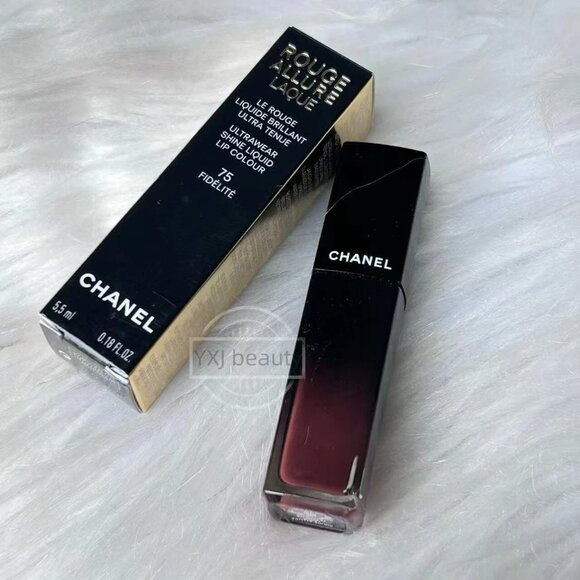 Chanel Ultrawear Shine Liquid Lip Colour~75 FIDELITE~Full Size~Authentic New - Picture 3 of 6